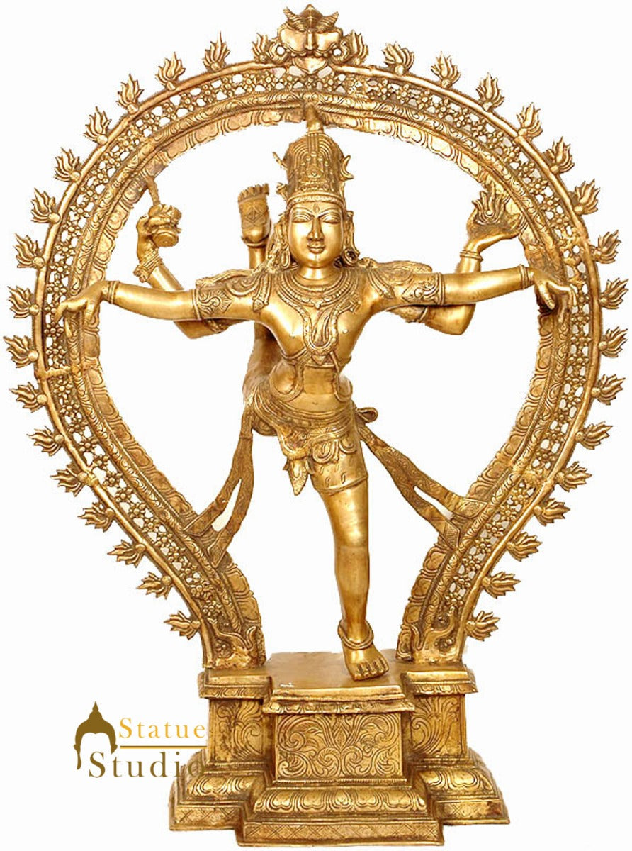 Large Size Brass Indian Hindu Lord Shiva The Nataraja in Ananda-Tandava 3 Feet