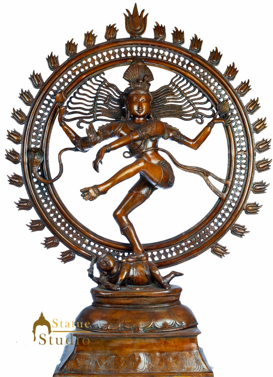 Bronze Antique Dancing Shiva Perfect Home Office Décor Statue 3.5 Feet