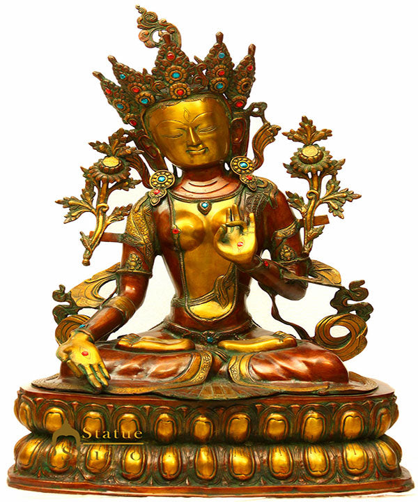 Big Size Tibet Buddha Goddess White Tara Large Garden Home Décor Statue 3 Feet