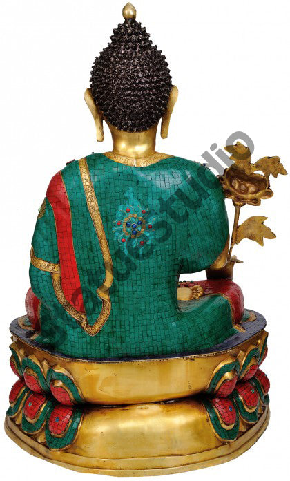 Large Size Nepali Inlay Buddha Statue For Home Garden Indoor Outdoor Décor 38"