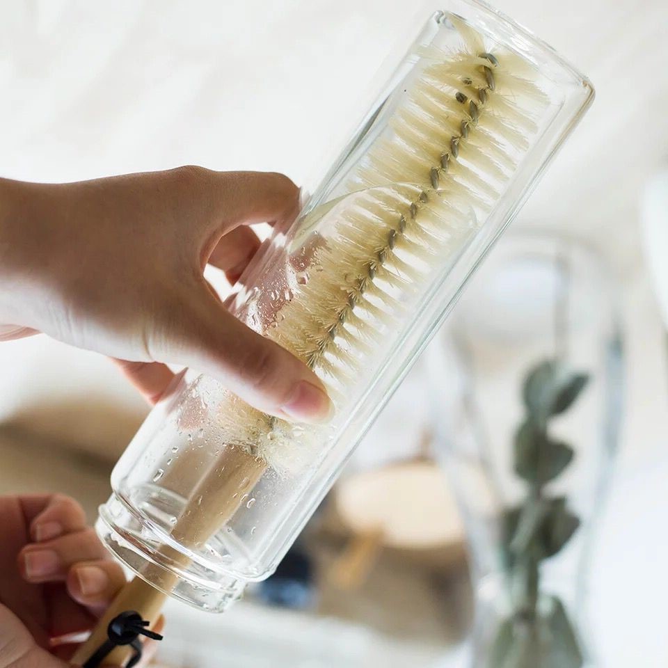 Premium Wooden Pan & Dish Cleaning Brush – Durable Stainless Steel & PP Bristles