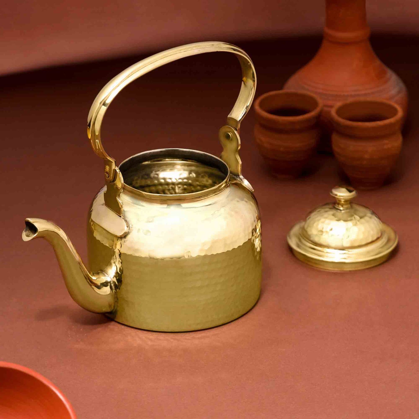Handcrafted Brass Tea Pot / Kettle – Traditional Indian Teapot | Available in Two Sizes | Authentic Handmade Kitchenware – Image 5