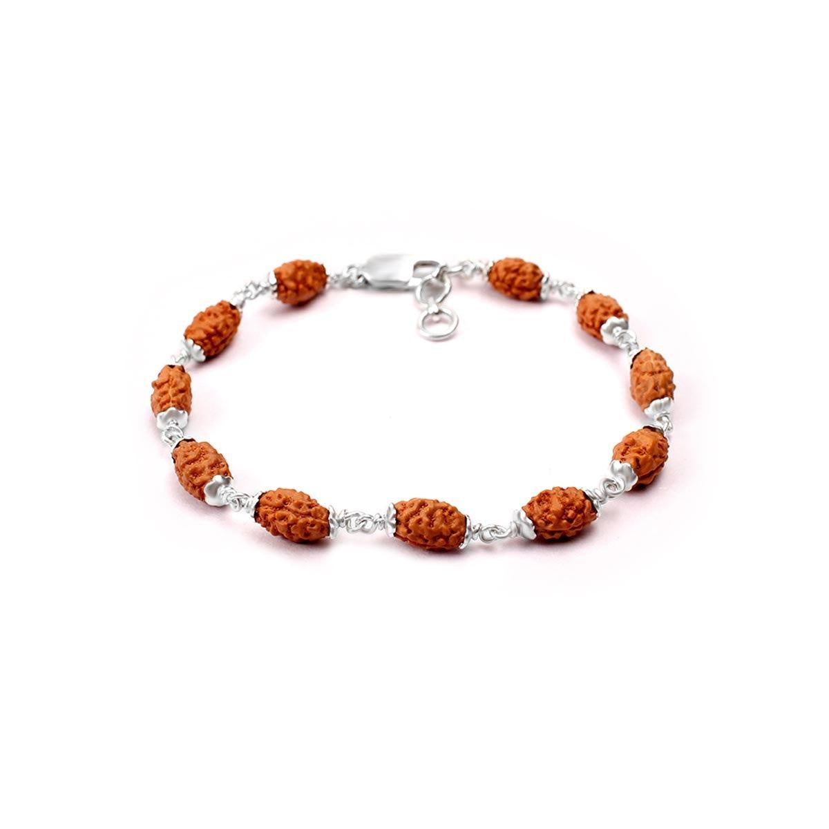 2 Face Rudraksha Bracelet in Silver