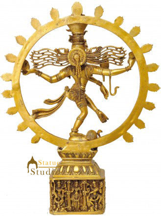 Nataraja Pedestal Decorated with Different Forms of Shiva Vastu Large 2 Feet