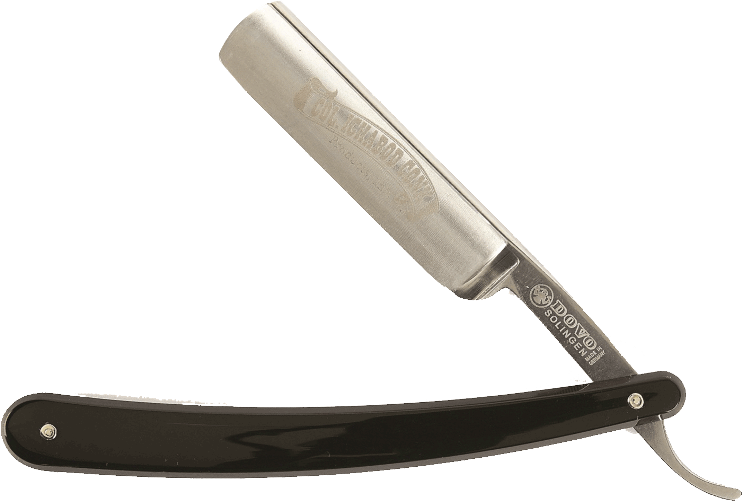 Col. Conk Acrylic Black 6/8" Straight Razor Carbon Steel (Dovo 101681)