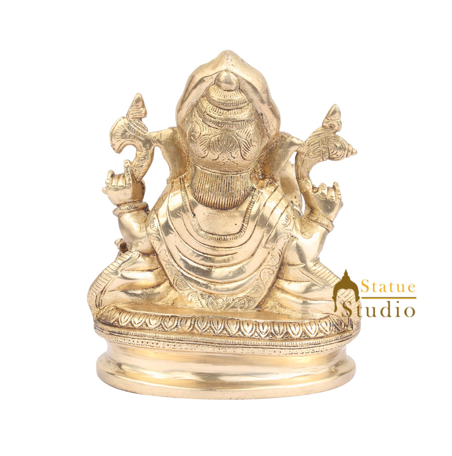 Indian Hindu God Ganpati Murti Lord Ganesha Statue For Sale Lucky Success 8"