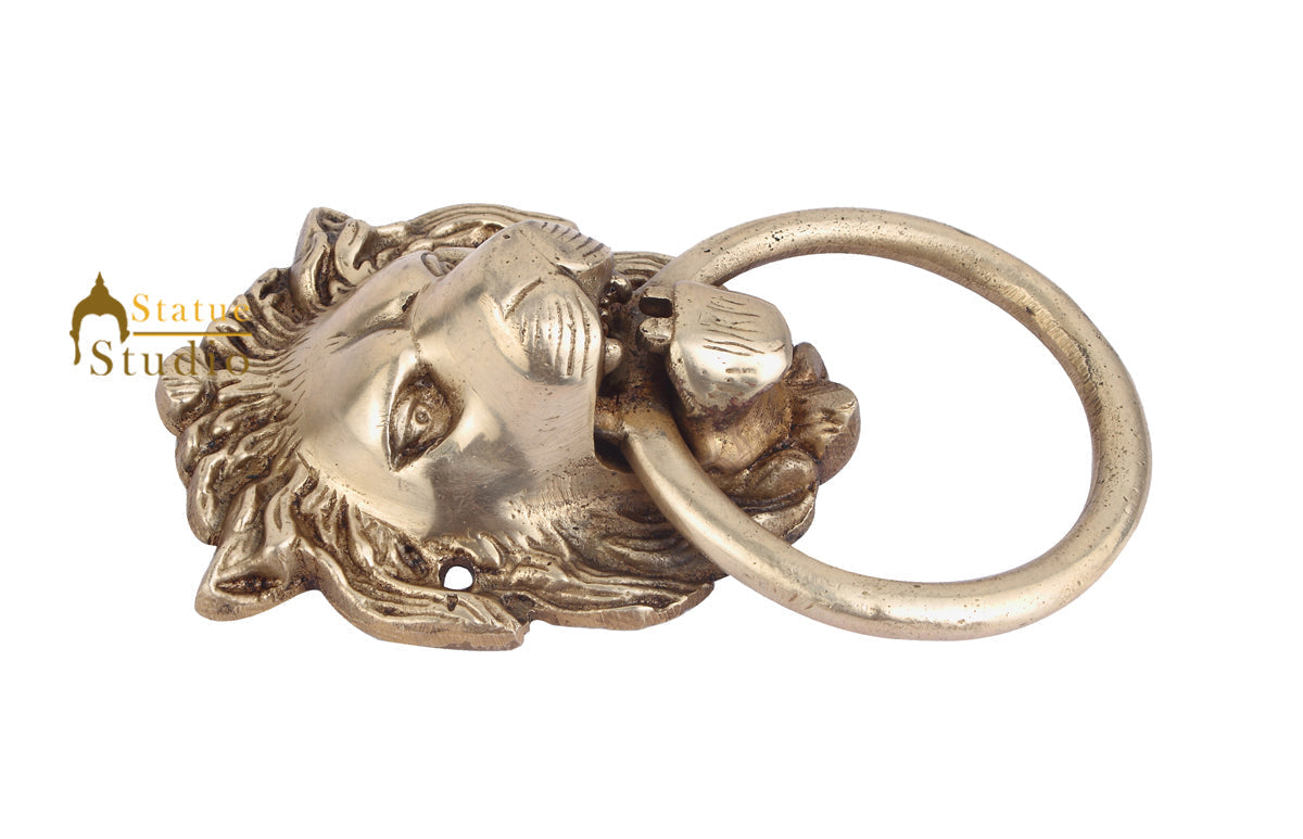 Brass Handicraft Home Decorative Lion Design Door Knocker 7"