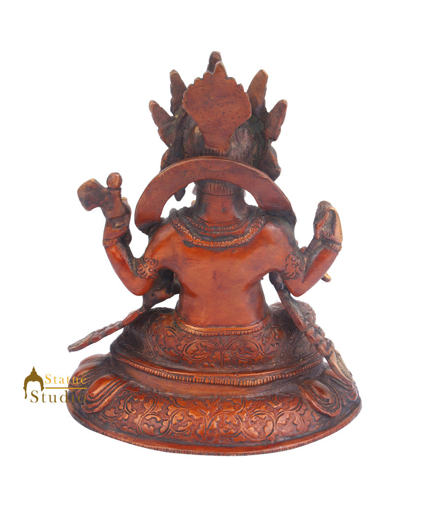 New Design Brass Ganesha Statue Décor For Sale 8"