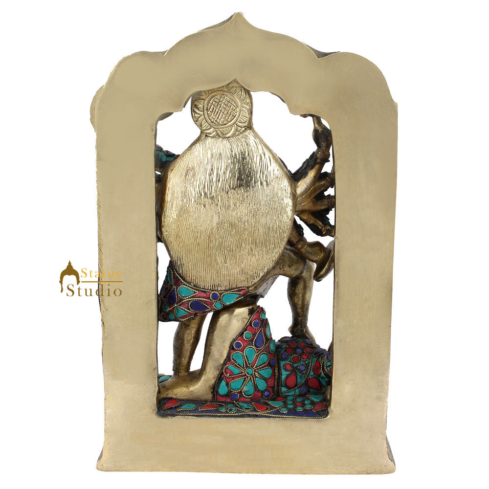 Brass Exclusive Goddess Maa Kali Murti Temple Home Décor Gift Idol Statue 11"