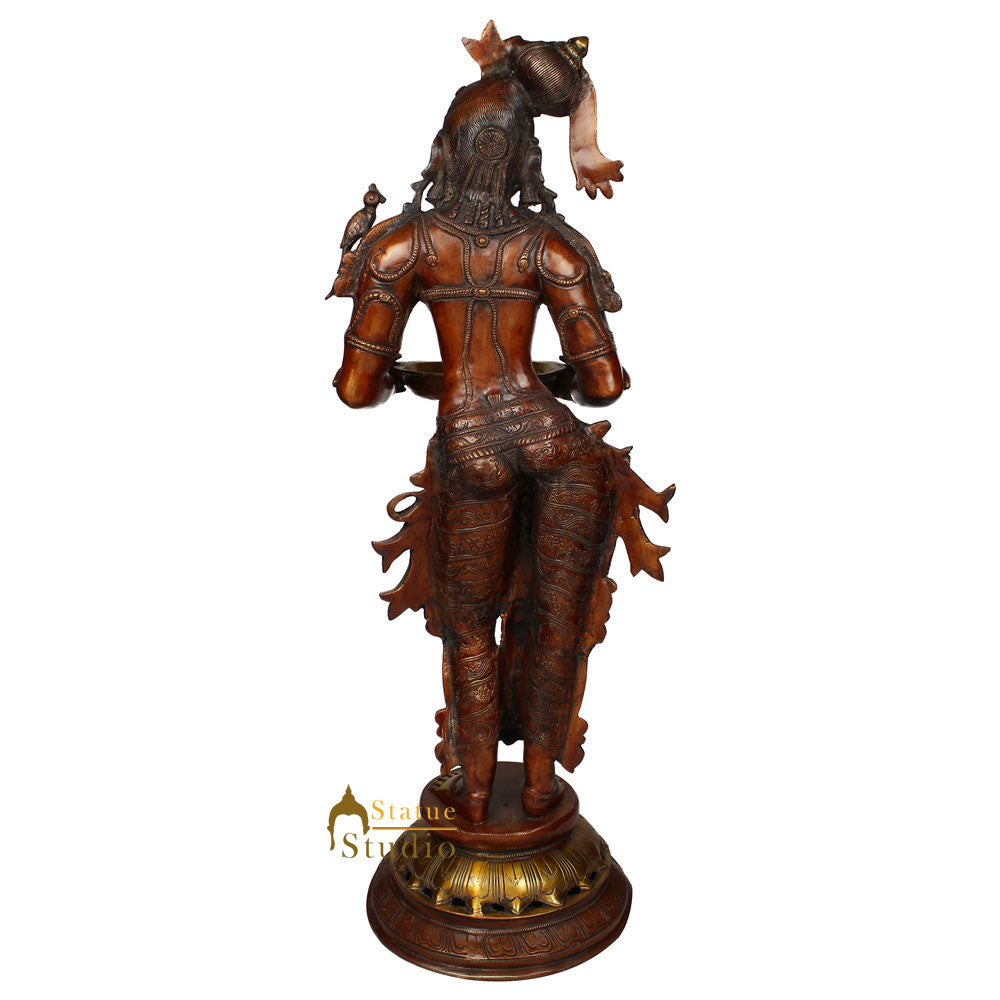 Large Apsara Welcome Diwali Fengshui Vastu Décor Deeplaxmi Statue 2.5 Feet