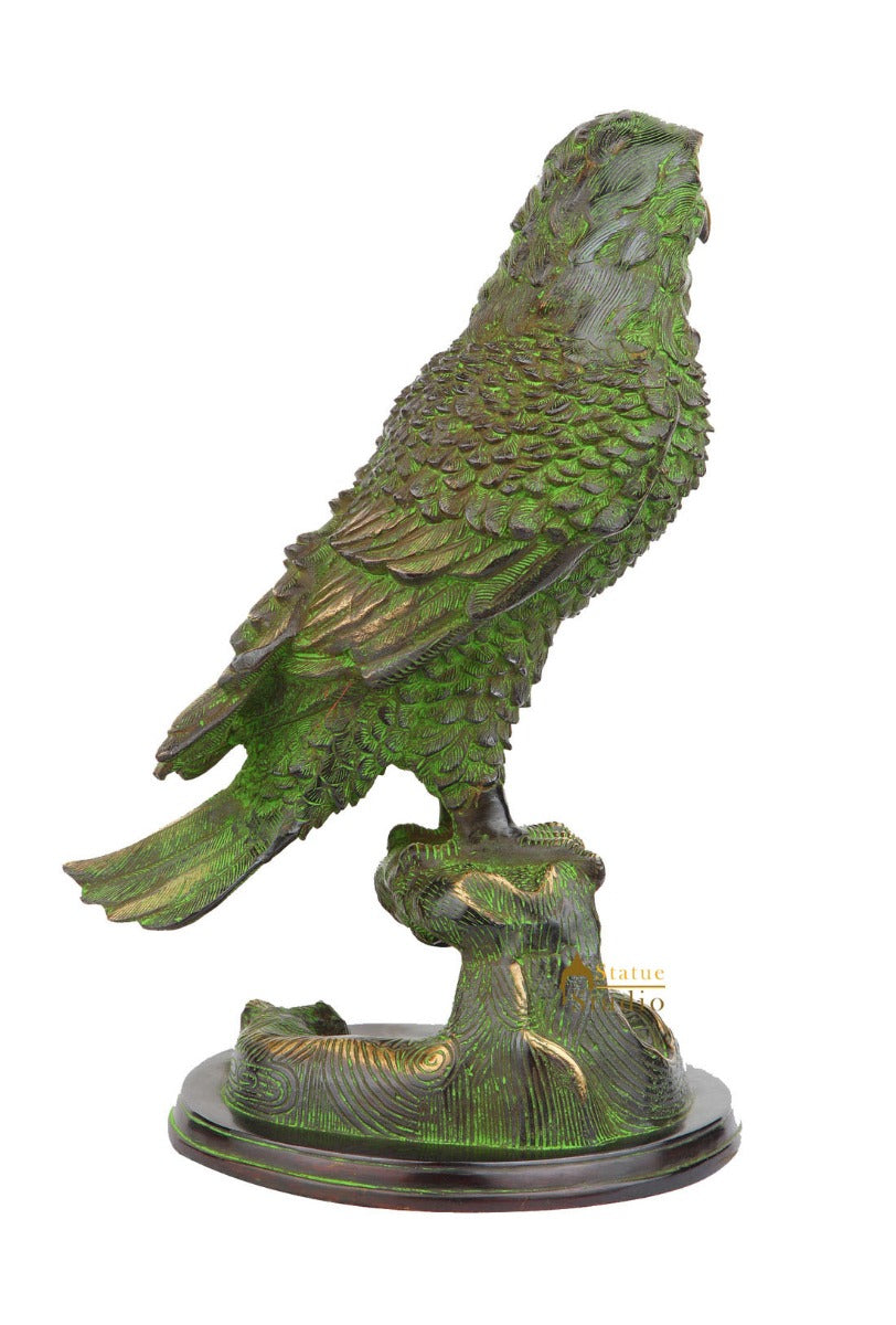 Indian Brass Antique Home Table Décor Bird Eagle Showpiece Sculpture 16"