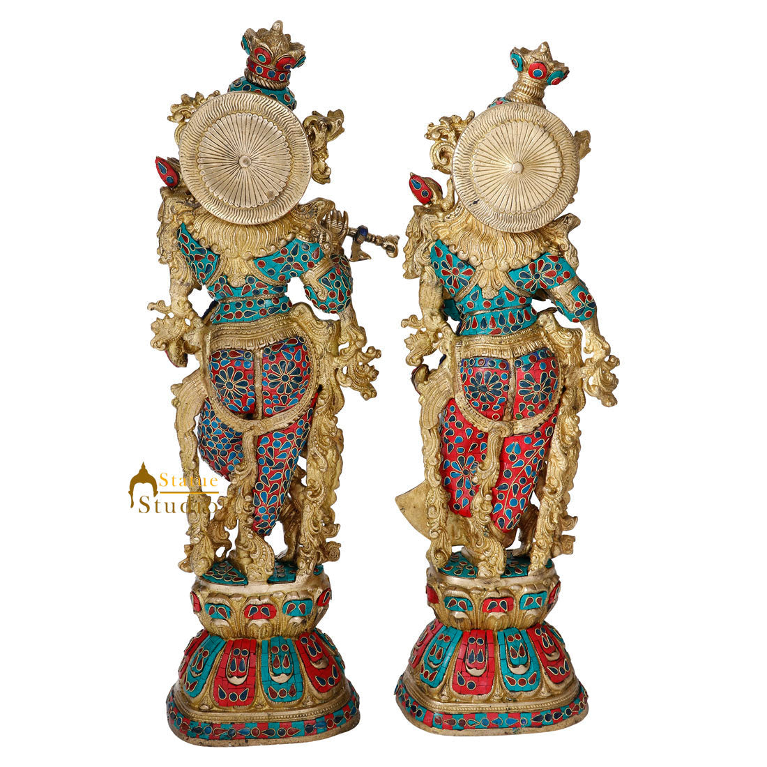 Large Radha Krishna Arch Set Religious Gift Décor Statue Masterpiece Idol 4 Feet