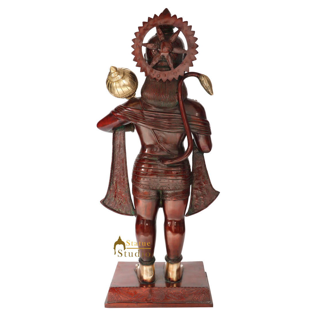 Brass Exclusive Standing Hanuman Statue For Home Decor 3 Feet
