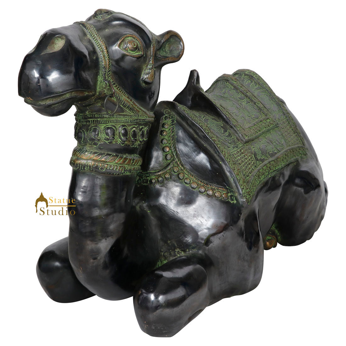 Indian Brass Home Garden Décor Sitting Camel Statue Figurine Showpiece 17"