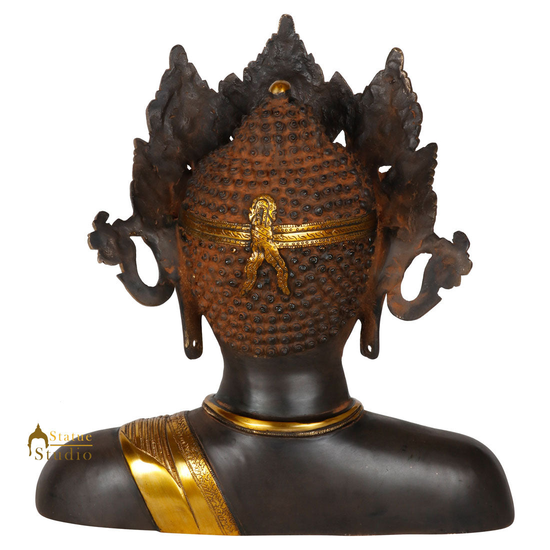 Antique Finish Fine Home Decorative Buddha Tara Bust Statue Showpiece Figure 16"