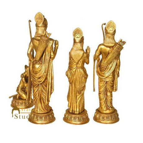 Brass Standing Ram Darbar Statue For Home Decor 1.5 Feet