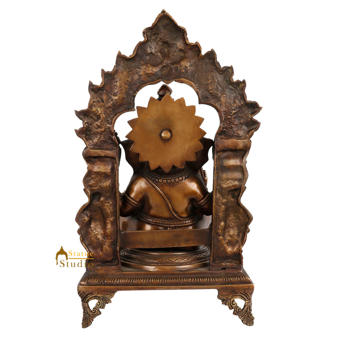 Antique Double Tone Fine Ganesh Decor Idol Lucky Ganpat Vastu Statue 1.5 Feet