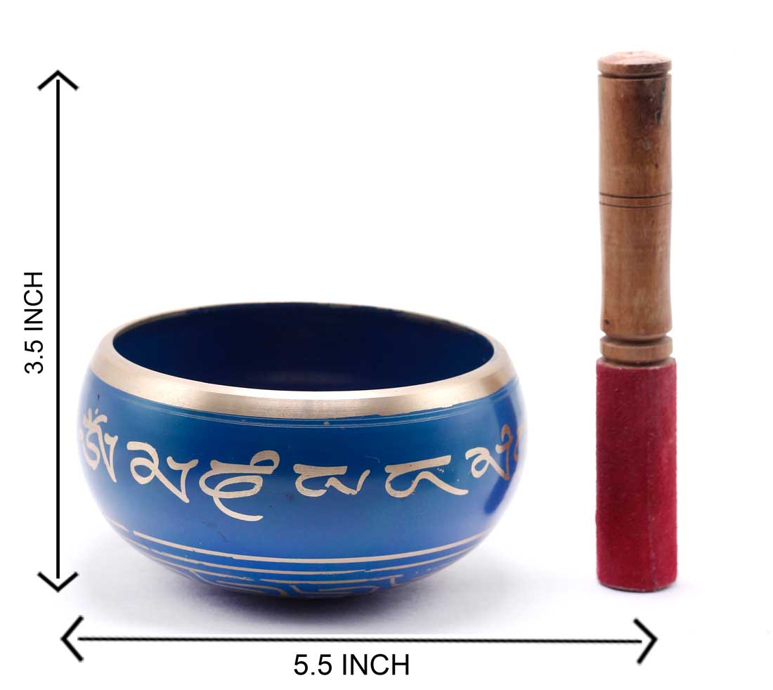 Tibetan Himalyan Buddha Chakra Prayer Yoga Healing Meditation Brass Singing Bowl