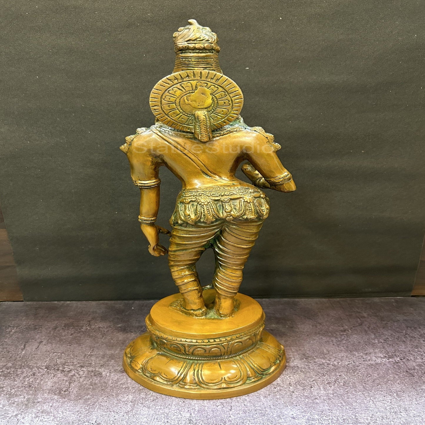 Brass Standing Parvati Idol Uma Devi Statue Copper Patina Finish For Home Decor 1.5 Feet