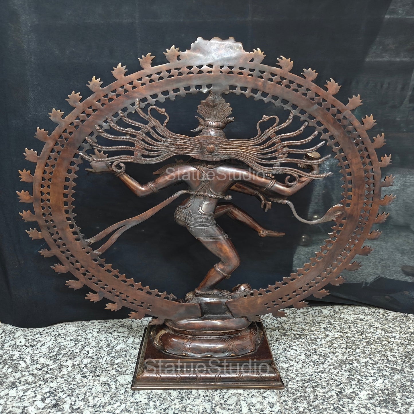 Brass Nataraja Statue Sculpture Lord Shiva Idol Showpiece Home Decor 3 Feet
