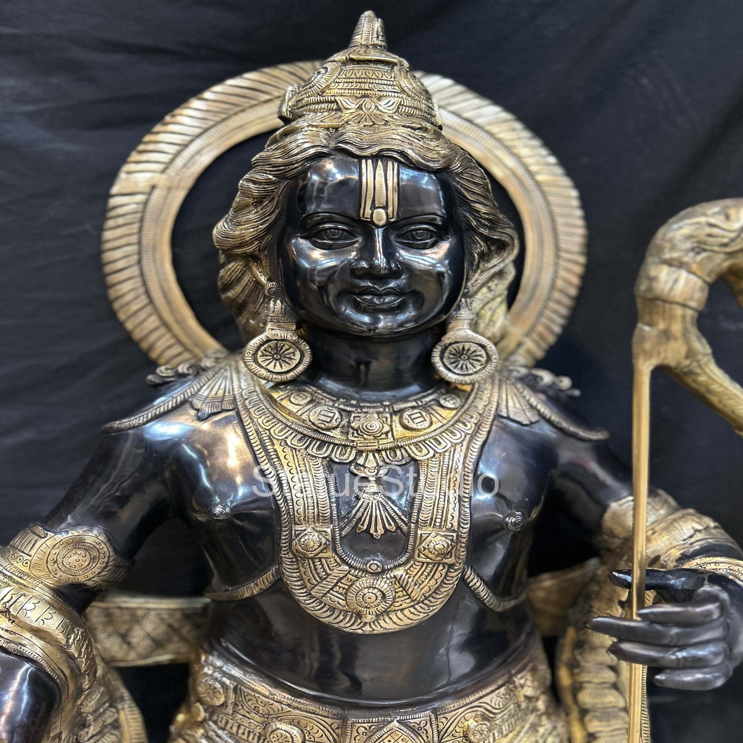 Brass Large Size Exclusive Rama Statue For Home Decor 7 Feet