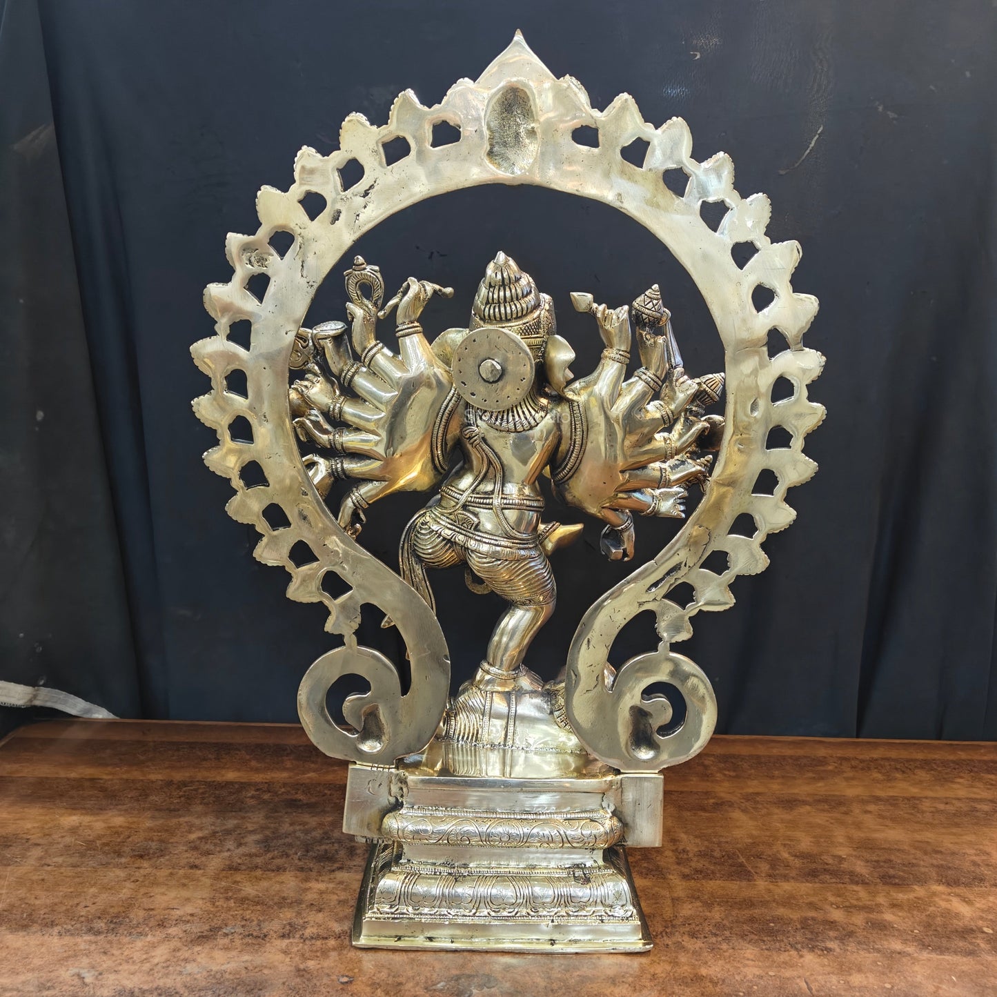 Brass Large Tandav Ganesha Statue 25 Inch