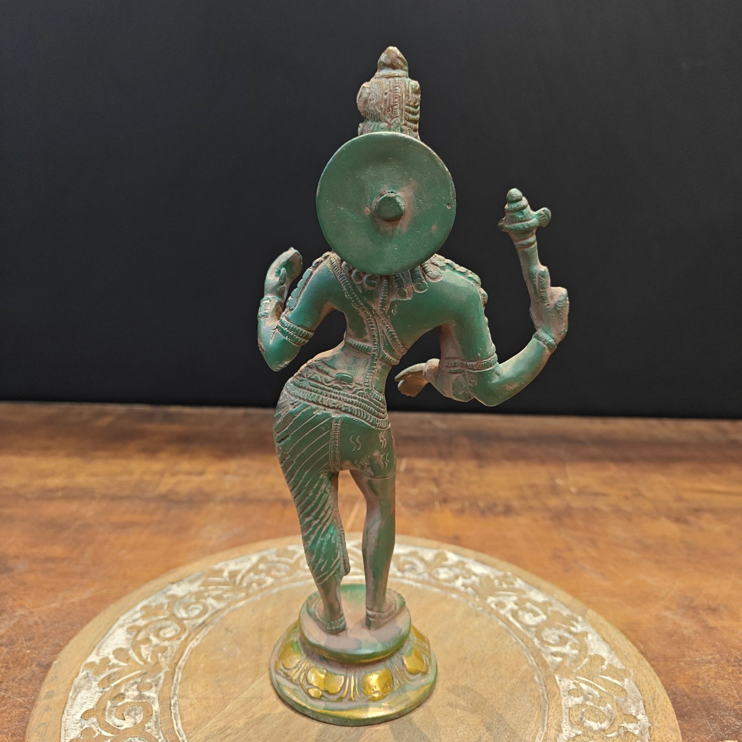 Brass Ardhanarishvara Statue Shiva Shakti Idol 9 Inch
