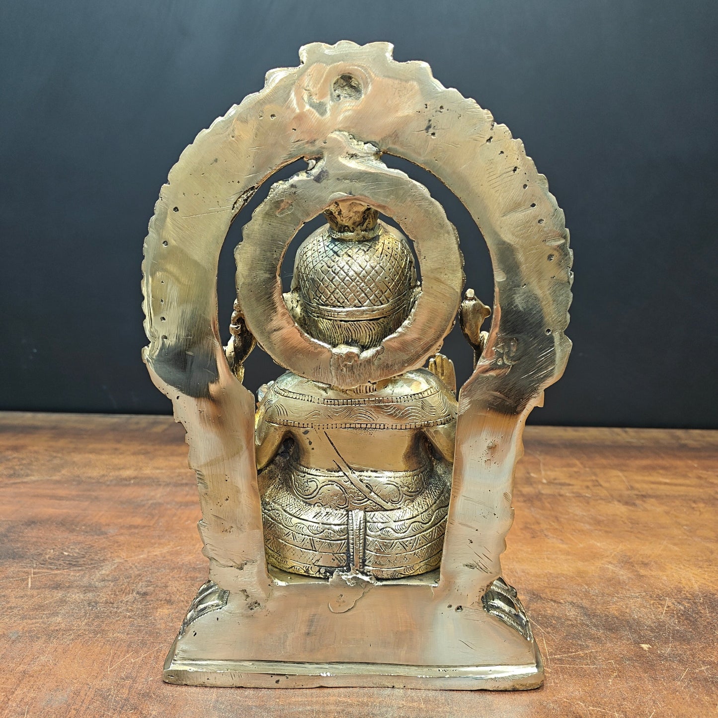 Brass Ganesha Statue With Arch For Home Temple Decor 11.5 Inch