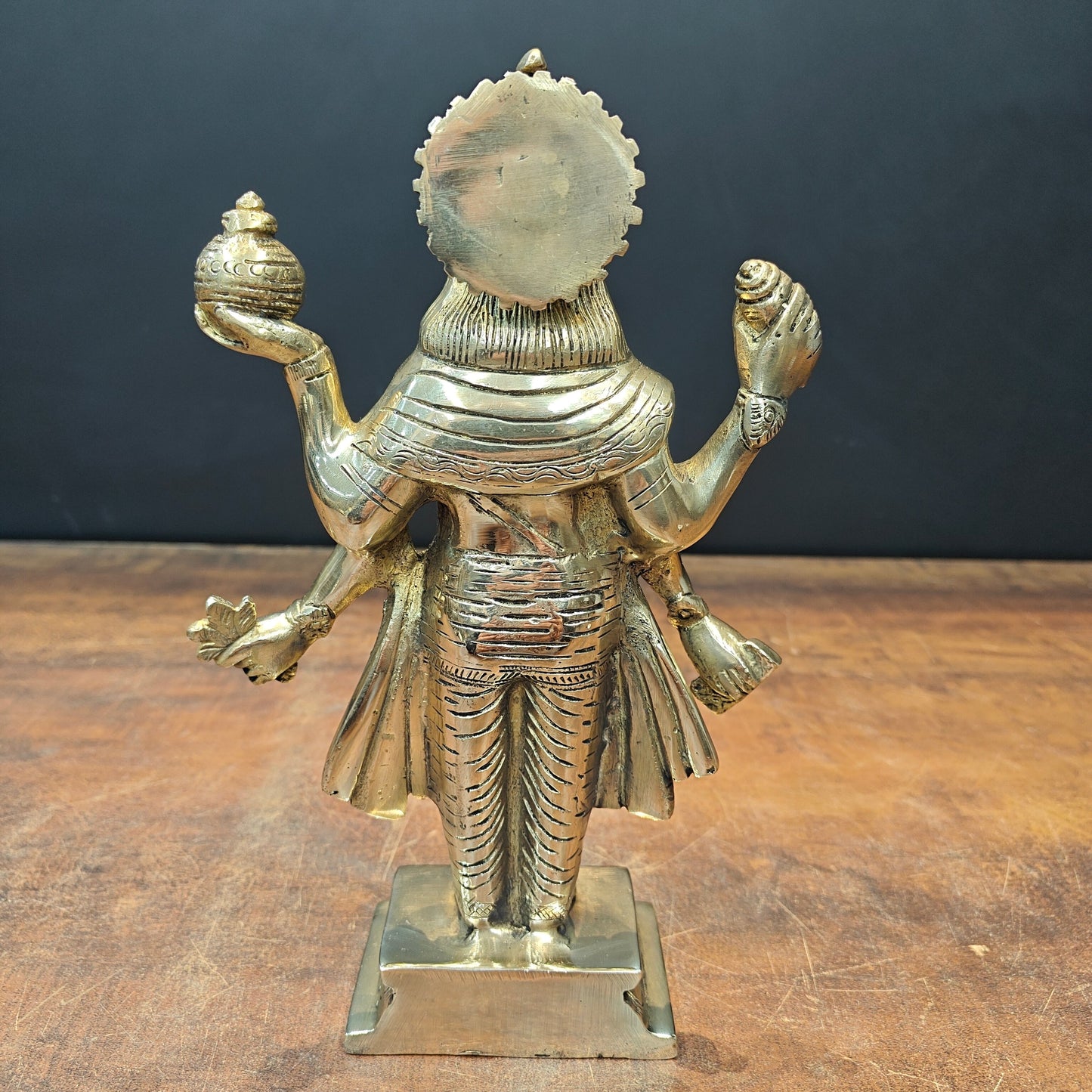 Brass Dhanvantari Idol The God of Ayurveda 10 Inch