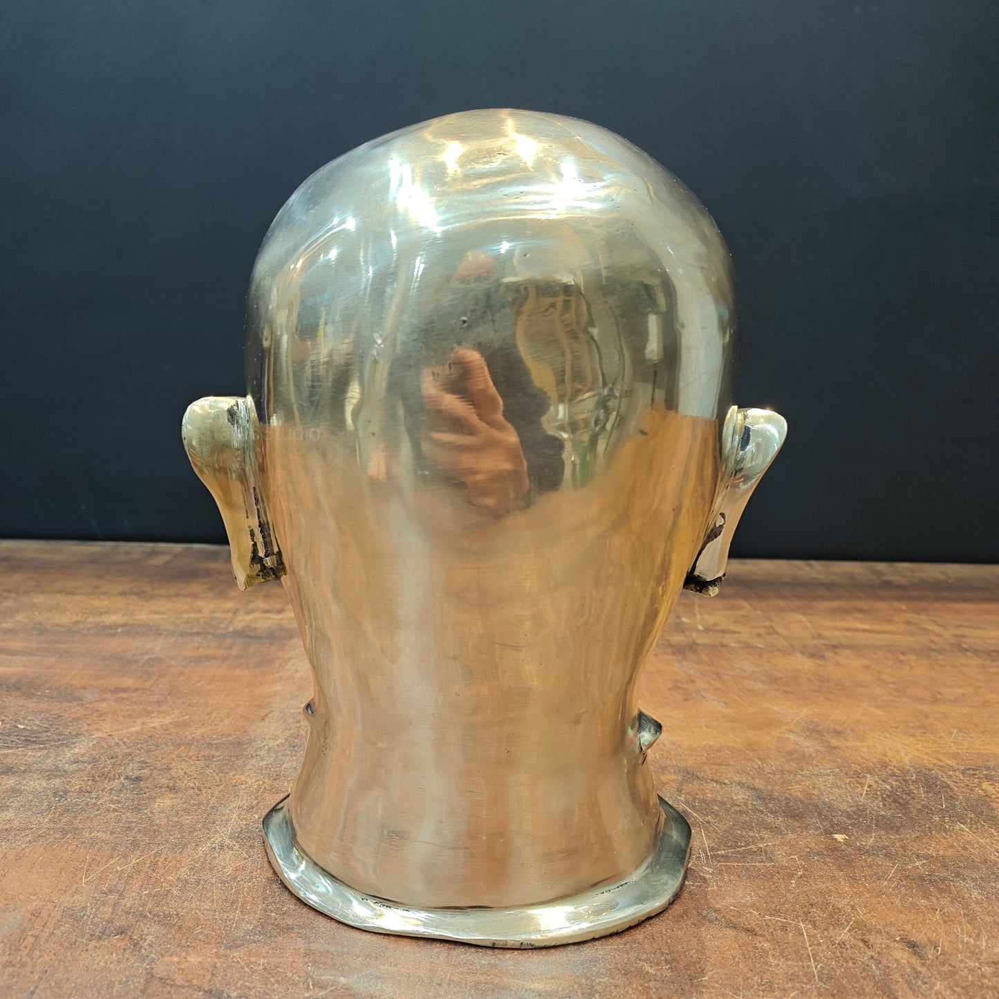 Brass Shiva Head Statue Mukhalingam Face 10 Inch