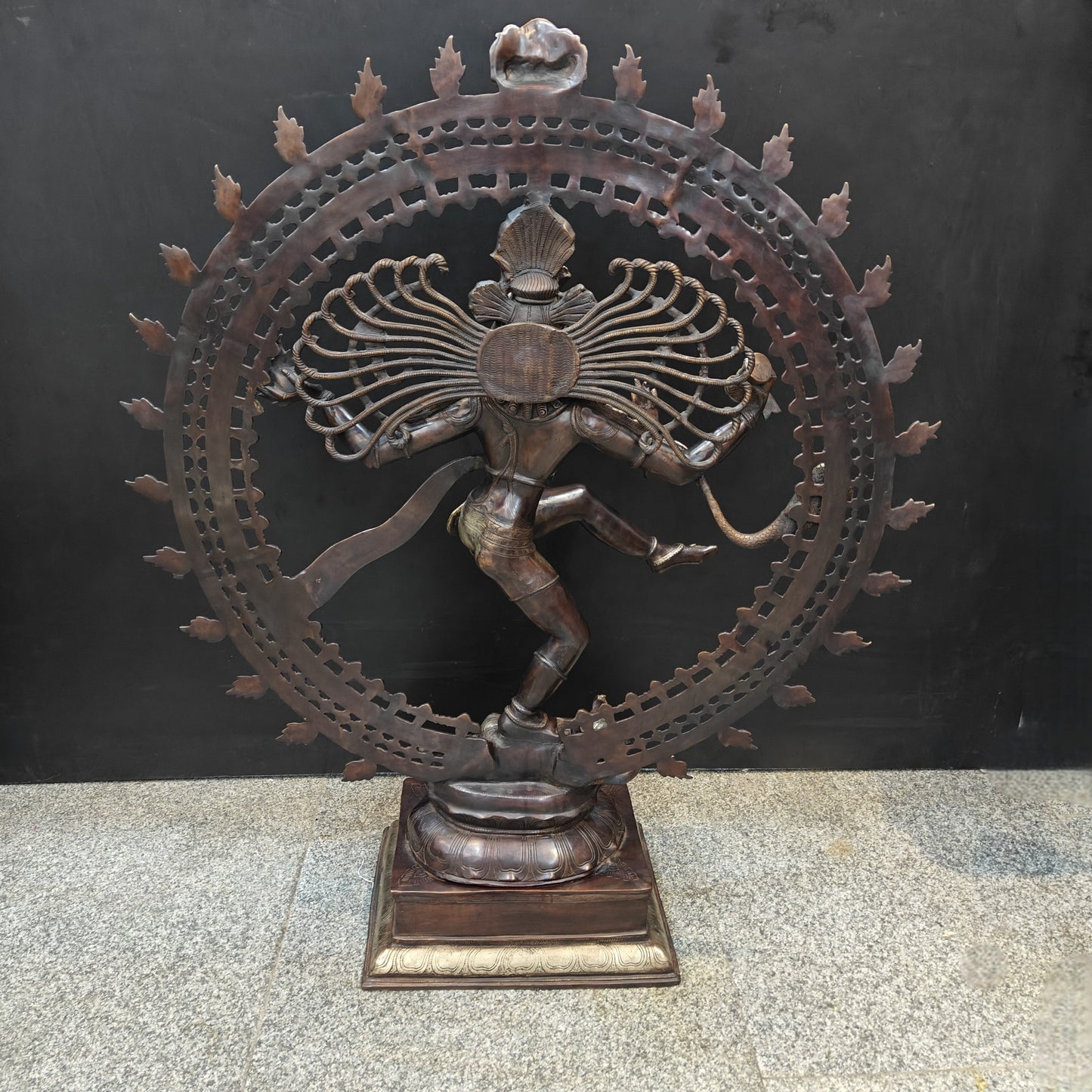 Brass Dancing Shiva as Nataraja Statue Antique Finish 4 Feet