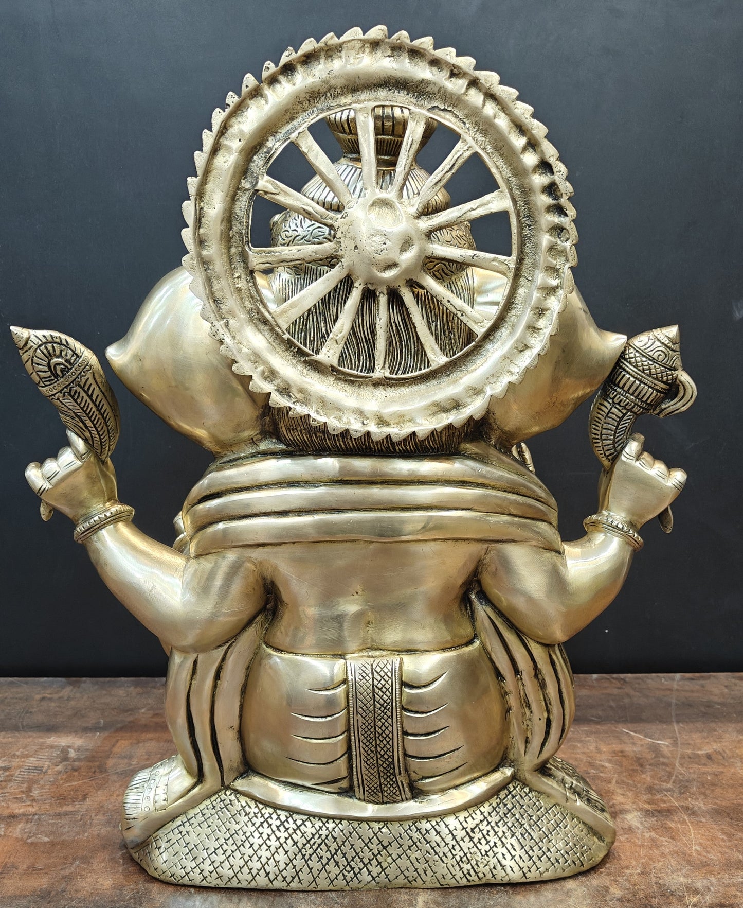 Brass Ganesha Statue Antique Finish For Home Decor 2 Feet