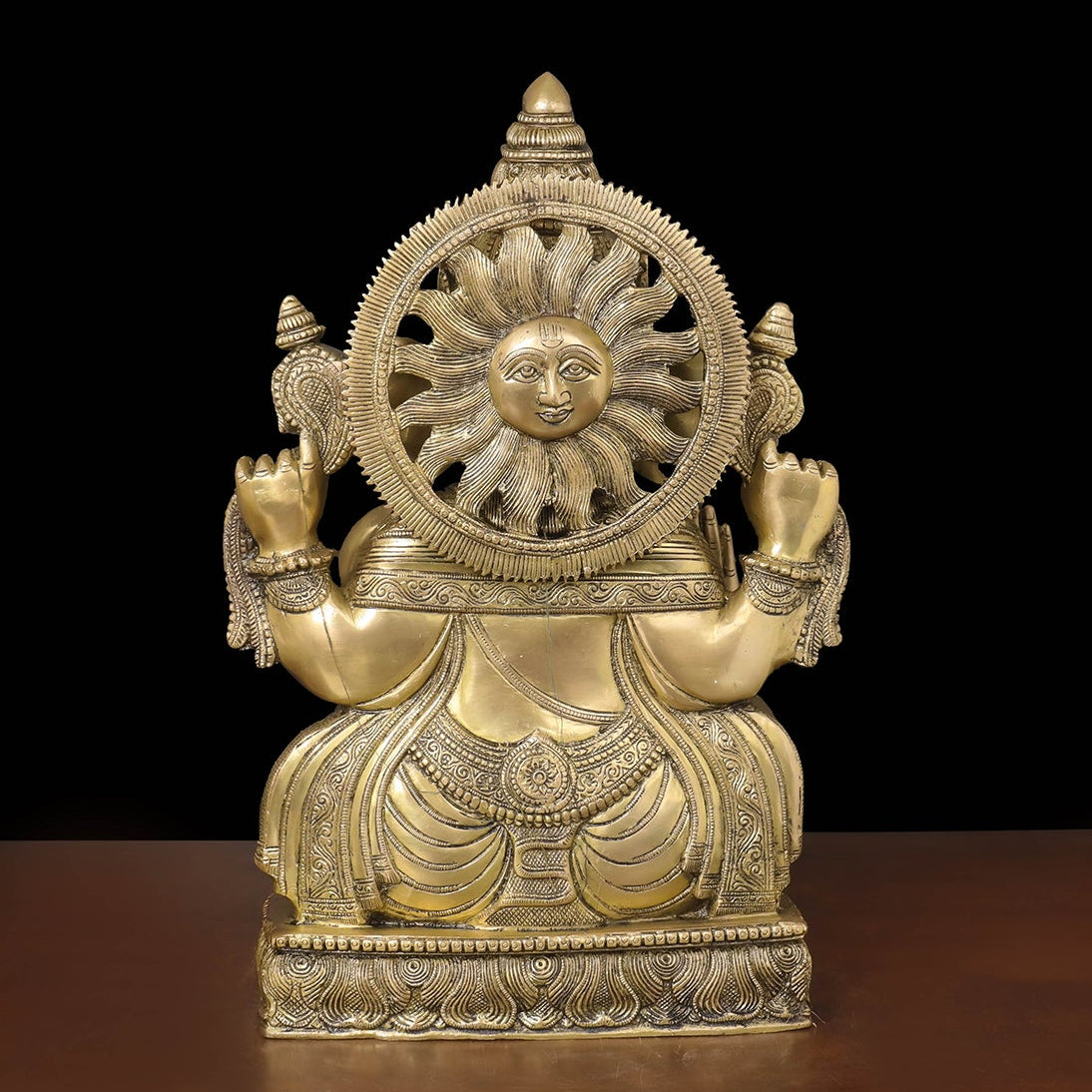 Brass Blessing Ganesha Statue For Home Decor 20 Inch