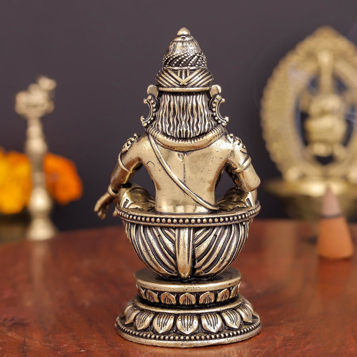 Brass Superfine Ayyappa Swamy Idol 3.5 Inch