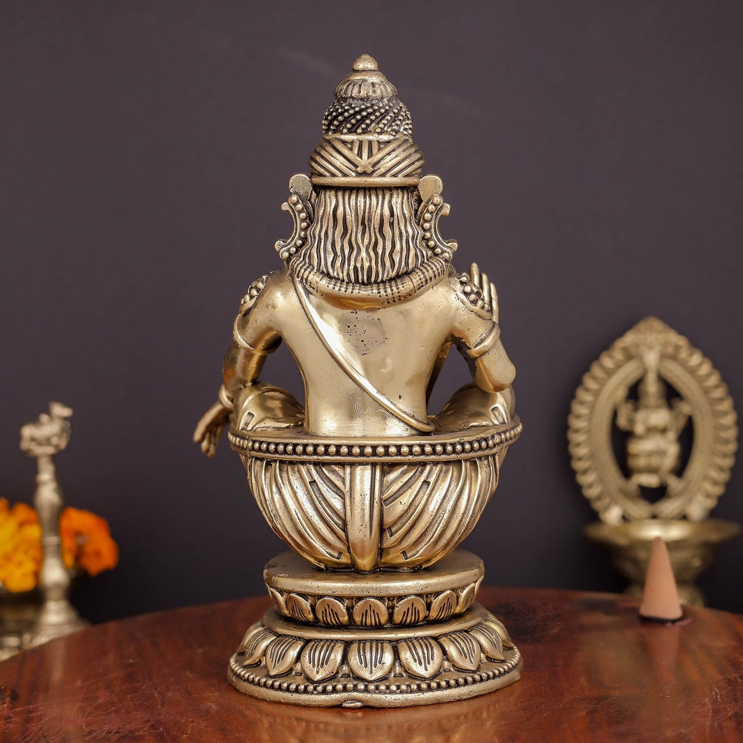 Brass Superfine Ayyappa Swamy Idol 6 Inches