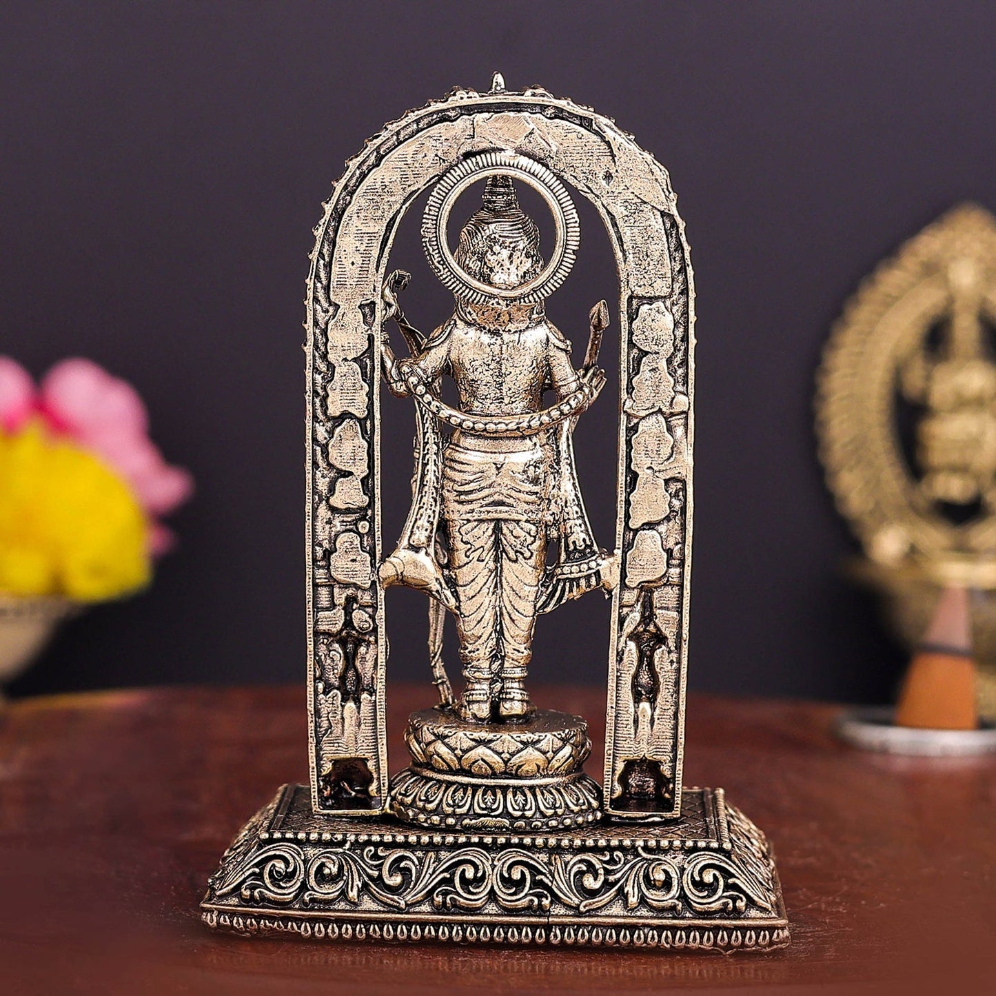 Brass Superfine Ram Lalla Idol For Home Temple Decor 4 Inch