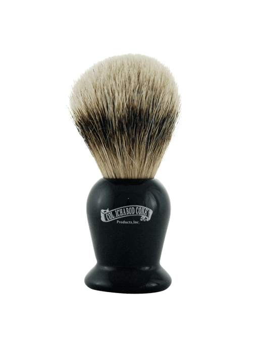 Col. Conk Silver Tip Badger Shave Brush, H:105, K:20, Faux Ebony Handle