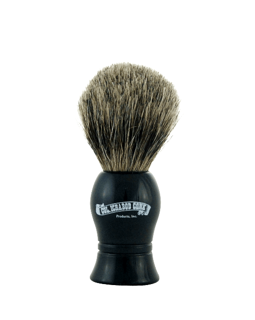 Col. Conk Badger Shaving Brush, H:102, K:19, Black Resin Handle