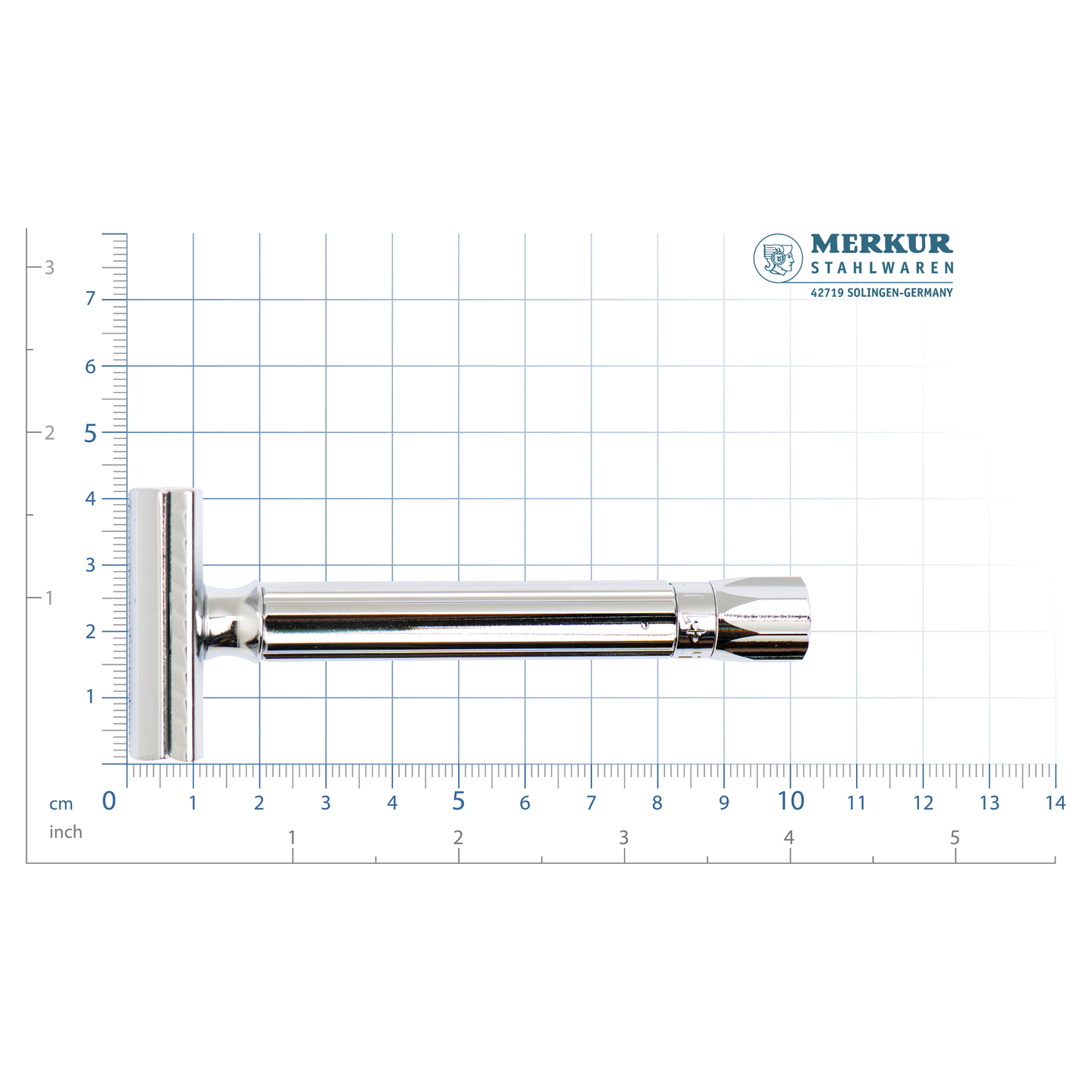 MERKUR 510 Progress, Adjustable Safety Razor With Bright Chrome Metal Knob