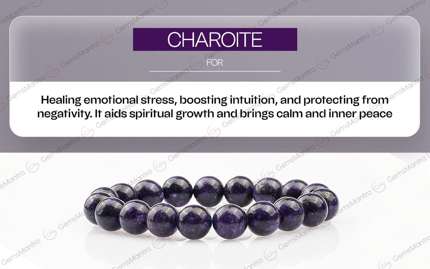 Original Charoite Bracelet with Certificate
