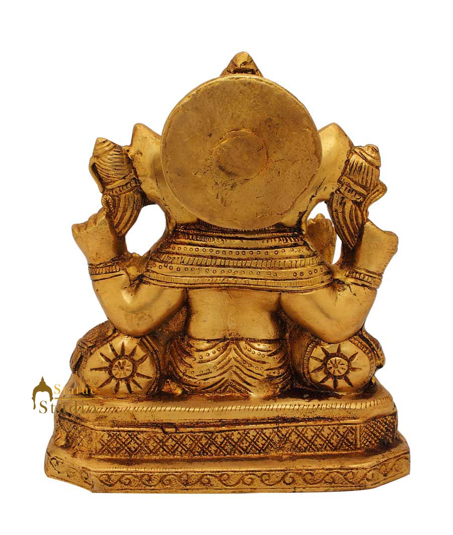 Ganeshji sitting elephant lord hindu god spiritual india religious décor 7"