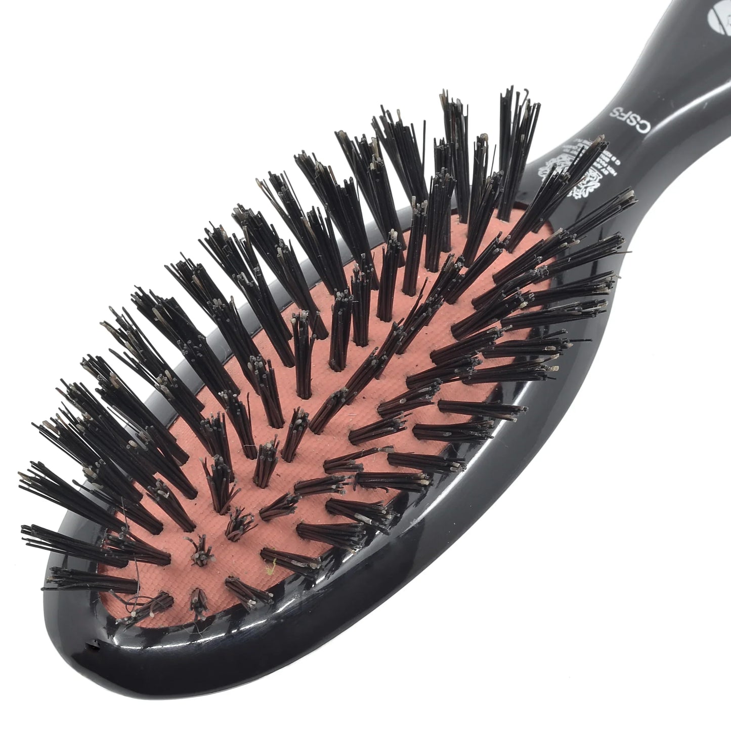 Classic Shine Small Pure Black Bristle Hairbrush