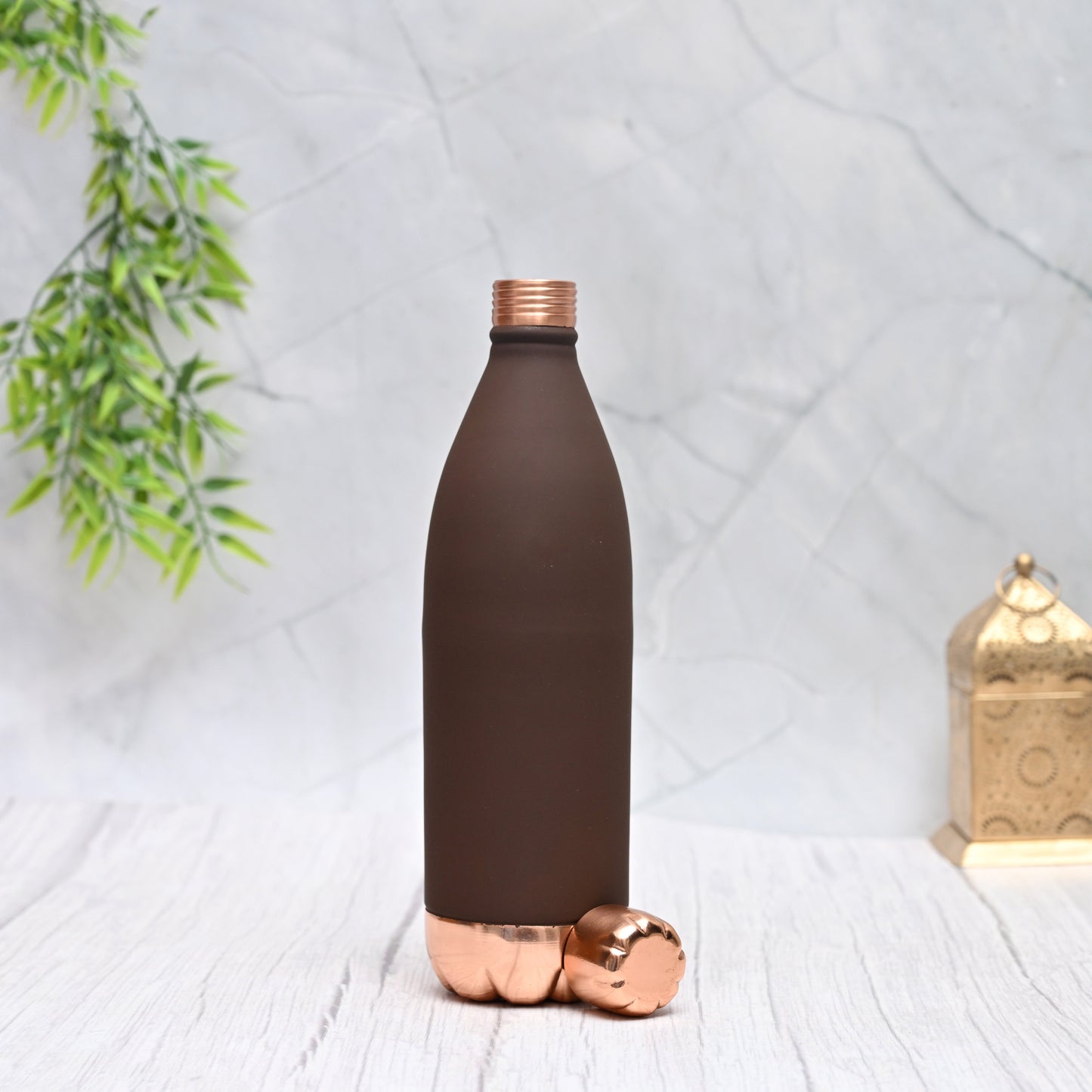 Pure Copper Atlas Silk Bottle (Brown) 1000 ML – Image 2