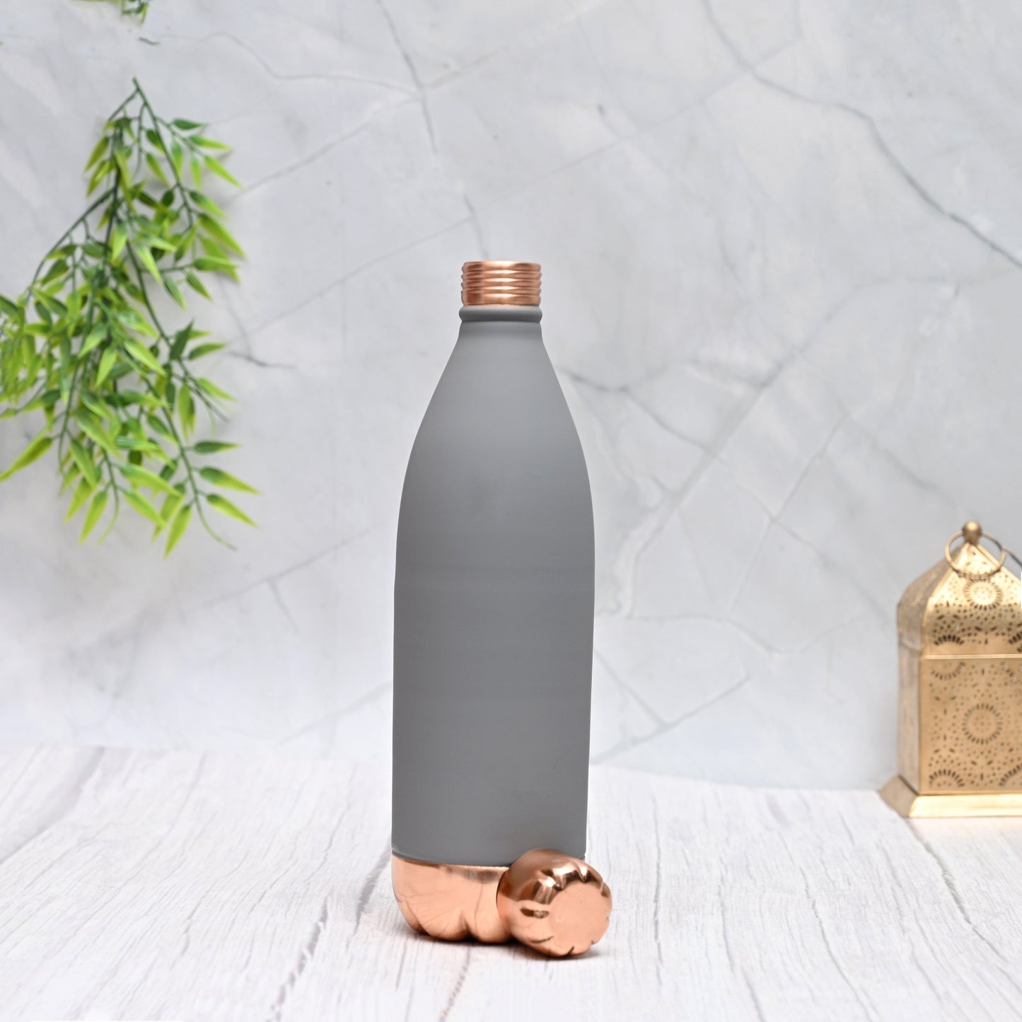 Pure Copper Atlas Silk Bottle ( Grey ) 1000 ML – Image 2