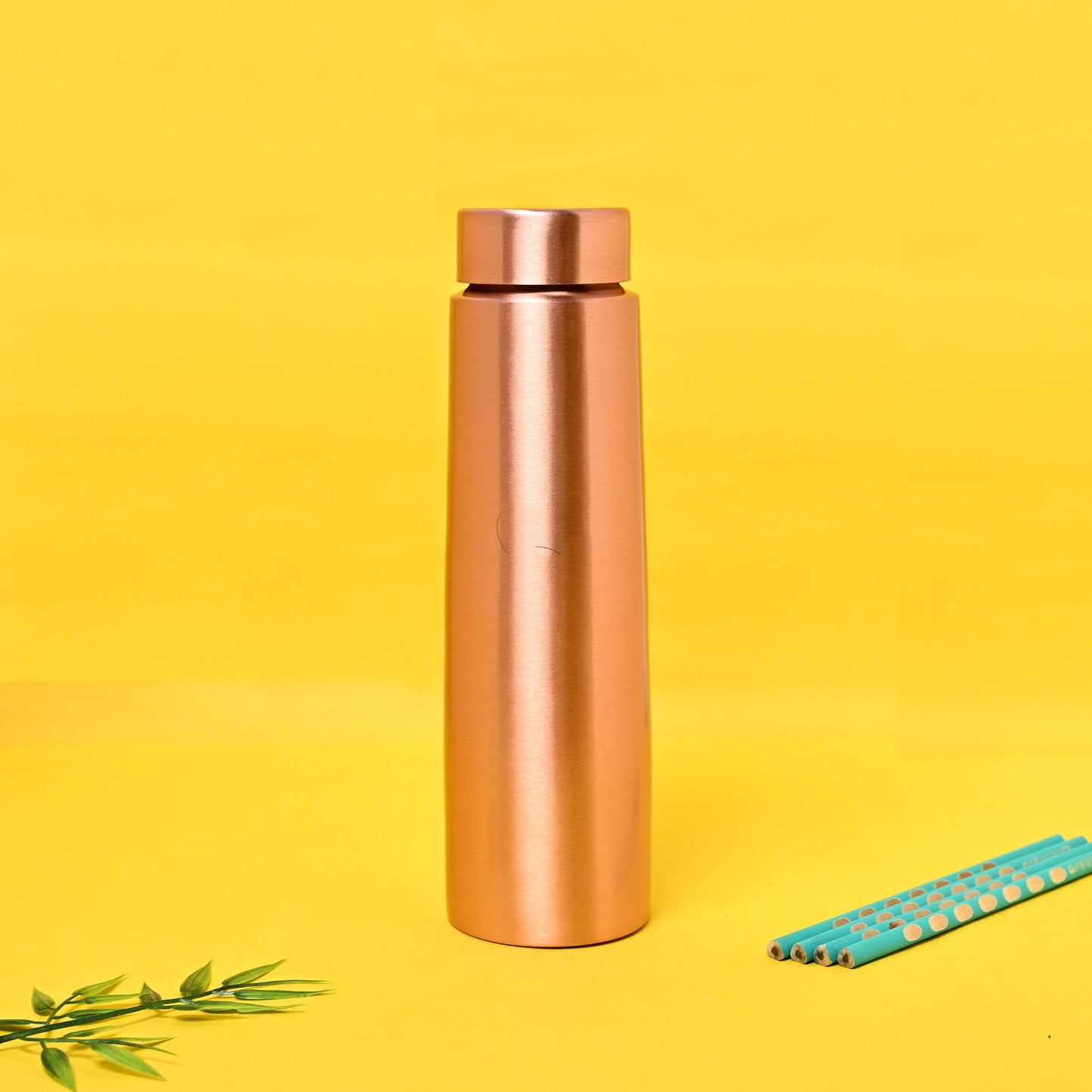 Sama Homes Plain Matt Finished Copper Water Bottle Leak Proof Capacity 1000 ML.