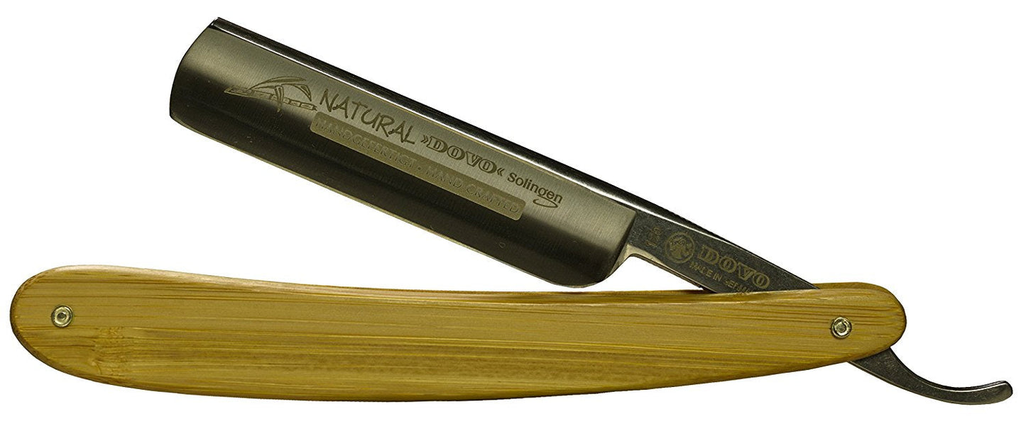Dovo Straight Razor, "Natural" 5/8", Carbon Steel, Half Hollow Grind, Bamboo Handle