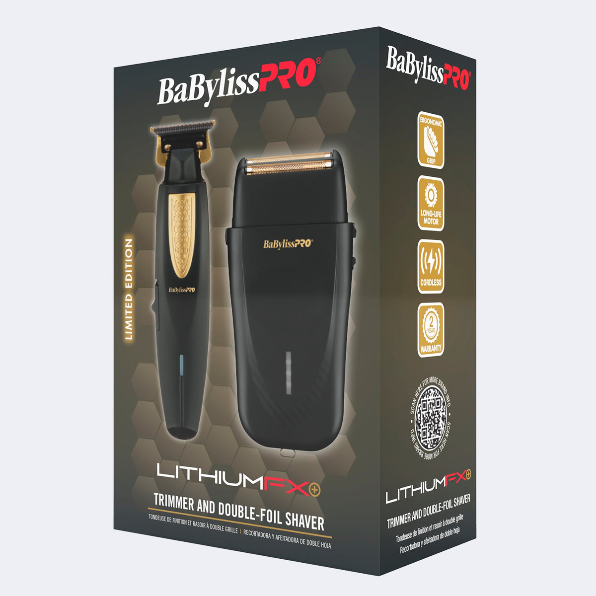 BabylissPro LithiumFX+ Trimmer and Double Foil Shaver Prepack Set