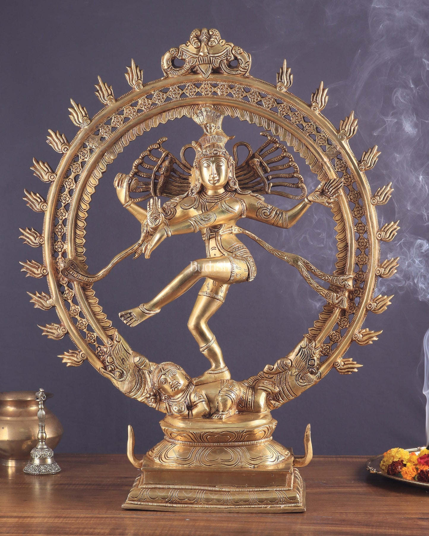 Brass Superfine Lord Nataraja Finely Crafted Statue 24.5" - Sama Homes Idol - Brass Sculpture