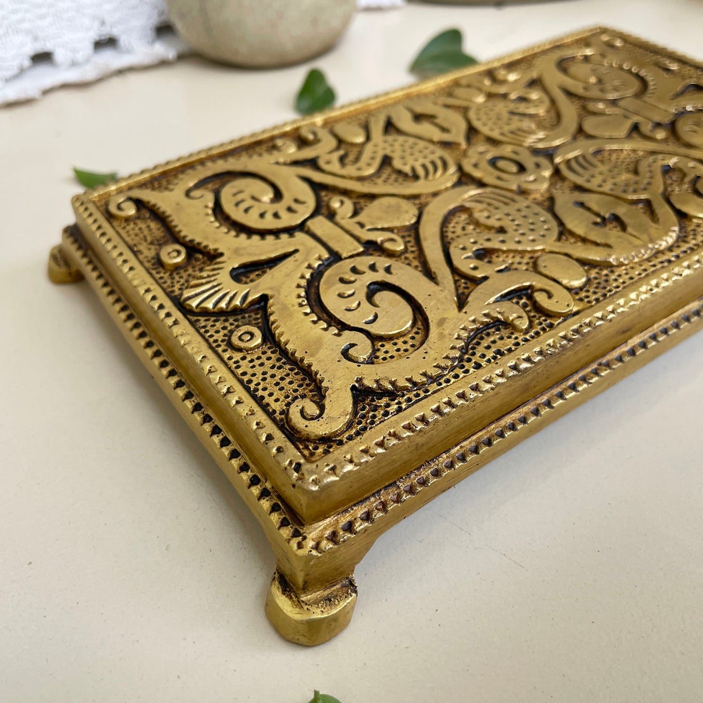 Brass Chowki For Pooja