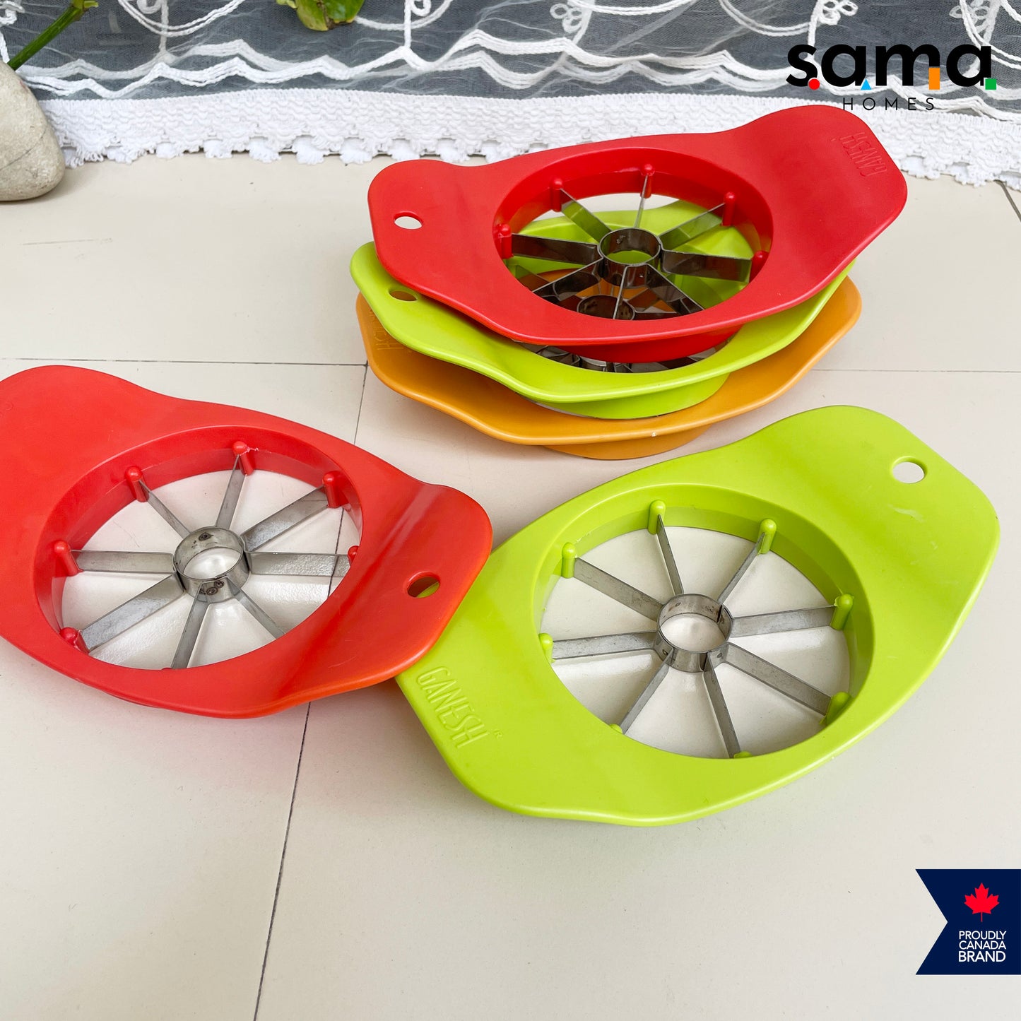 Apfelschneider | Klingen aus rostfreiem Stahl | Einfach zu verwenden | 4er-Set